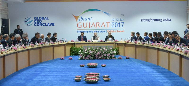 The Prime Minister, Shri Narendra Modi at the Global CEOs Conclave,..