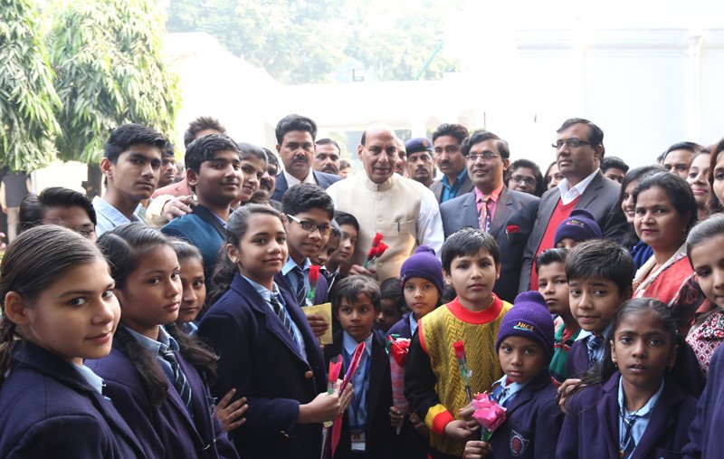 The Union Home Minister, Shri Rajnath Singh celebrating the..