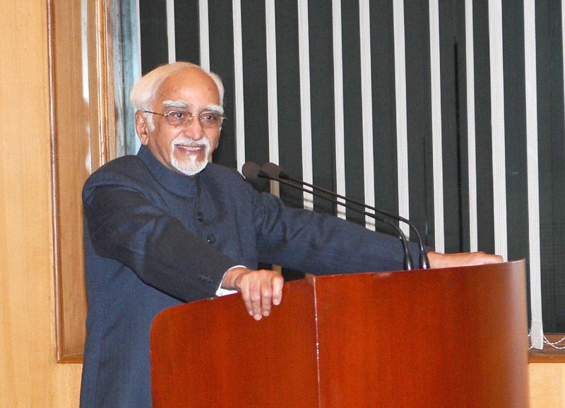 The Vice President, Shri M. Hamid Ansari addressing the gathering..