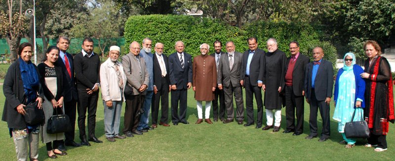 The Vice President, Shri M. Hamid Ansari with the delegation of..
