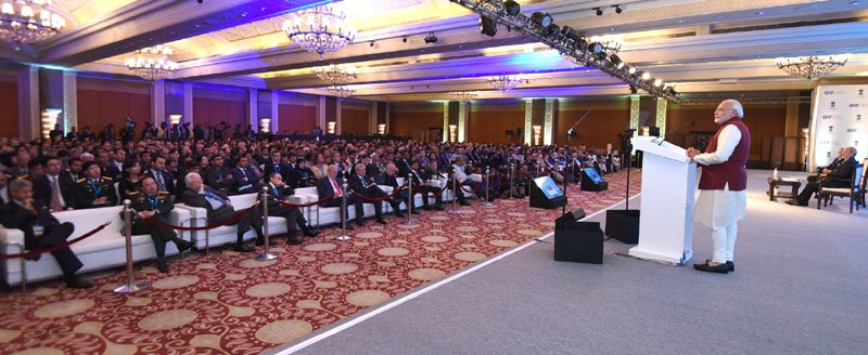 The Prime Minister, Shri Narendra Modi delivering the inaugural address..