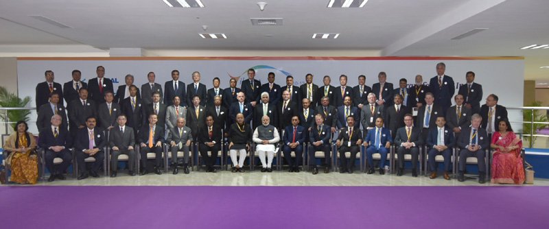The Prime Minister, Shri Narendra Modi in the group photograph with..