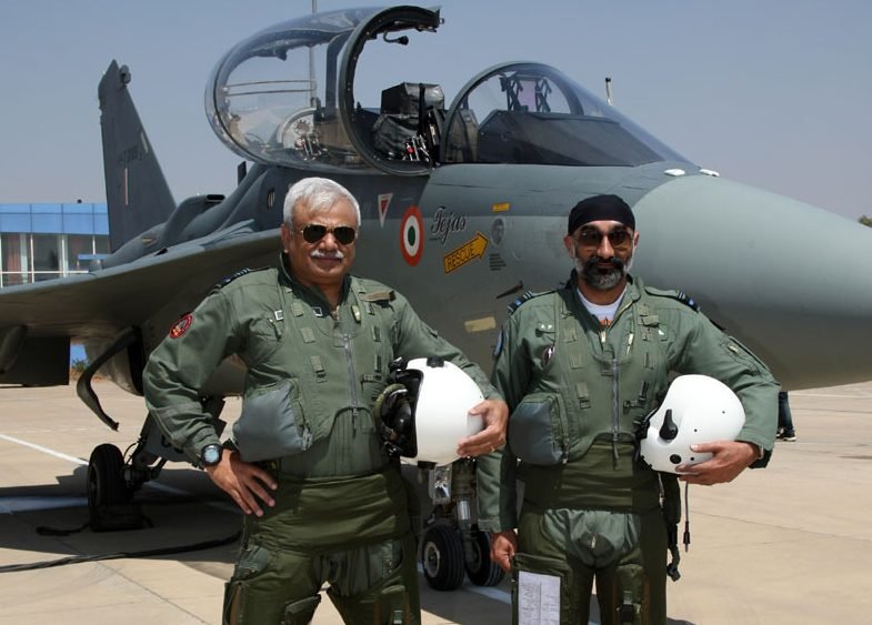 The Vice Chief of the Air Staff, Air Marshal S.B. Deo and the Air Vice Marshal..