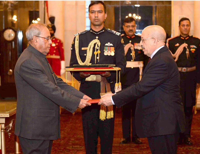 The Ambassador-designate of Yemen, Mr. Abdulmalik Abdullah Al-Eryani presenting..