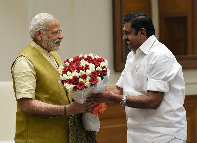 The Chief Minister of Tamil Nadu, Shri Edappadi K. Palaniswami calls on the Prime Minister, Shri Narendra Modi, in New Delhi