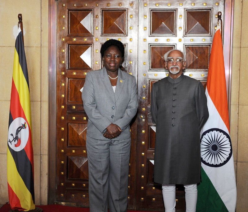 The Vice President, Shri M. Hamid Ansari with the Speaker of the Parliament..