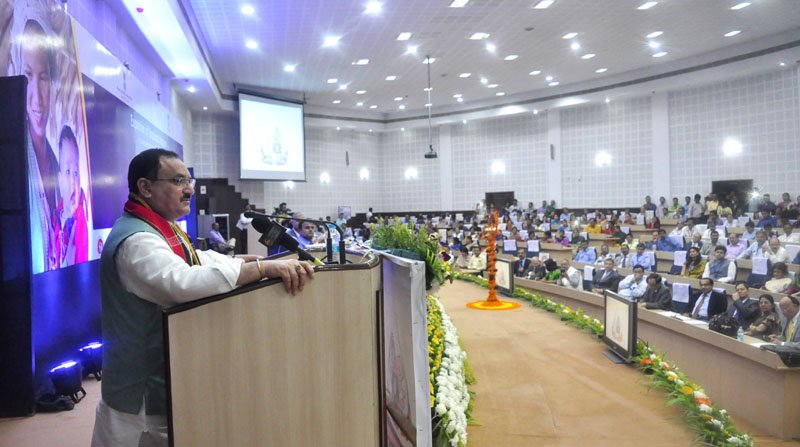 The Union Minister for Health & Family Welfare, Shri J.P. Nadda administrating..