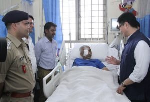 The Minister of State for Home Affairs, Shri Kiren Rijiju seeing the ..