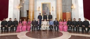 The President, Shri Pranab Mukherjee with the Probationers of..