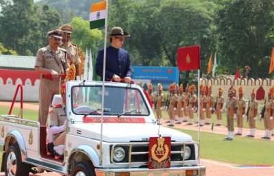 The Minister of State for Home Affairs, Shri Kiren Rijiju inspecting the guard of..