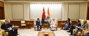 The Oman Foreign Minister, Mr. Yousuf bin Alawi bin Abdullah calls on the Prime Minister, Shri Narendra Modi, in New Delhi
