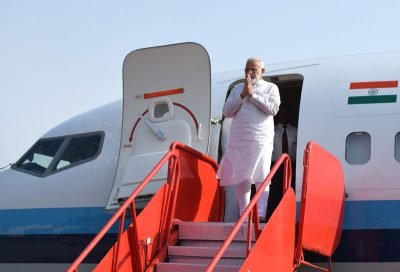 The Prime Minister, Shri Narendra Modi arrives at Bhubaneshwar, Odisha