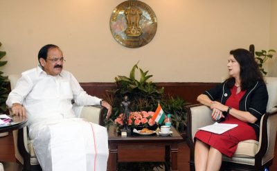 Ms. ANN LINDE SWEDISH MINISTER MEETS M. VENKAIAH NAIDU