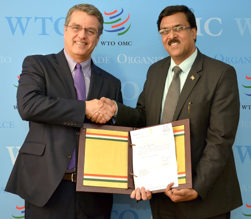 J.S.DEEPAK PRESENTS HIS LETTER OF CREDENTIAL TO DG,WTO,ROBERTO AZEVEDO