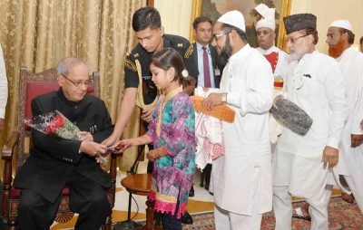 PRESIDENT PRANAB MUKHERJEE RECEIVES  IDUL’L FITR (EID) GREETINGS