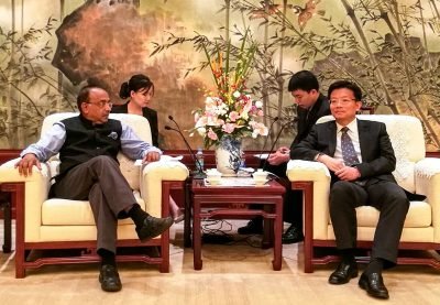 Vijay Goel meets the Vice Mayor of Shanghai Mr. Shi Guanghui