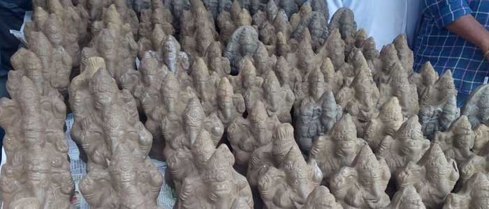 5000 Clay Ganesh idols distributed free of cost in district Mahbubnagar