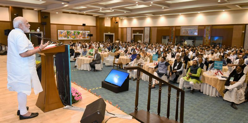 PM addresses Young Entrepreneurs at the “Champions of Change”  by NITI Aayog