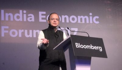 ARUN JAITLEY DELIVER KEYNOTE ADDRESS AT INDIA ECONOMIC FORUM ORGANIZED BY BLOOMBERG
