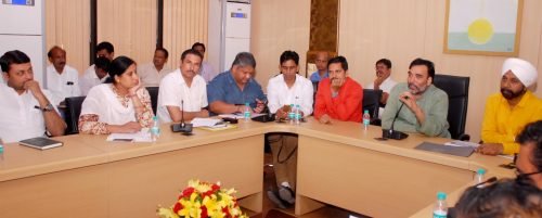 GOPAL RAI REVIEWS PREPARATION OF CHHAT PUJA GHATS