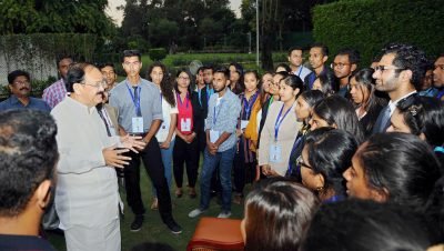 VICE PRESIDENT INTERACTS WITH PARTICIPANTS OF KNOW INDIA PROGRAM