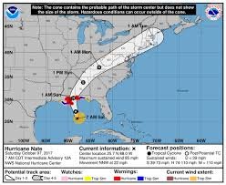 HURRICANE NATE MOVES TOWARDS SECOND LANDFALL