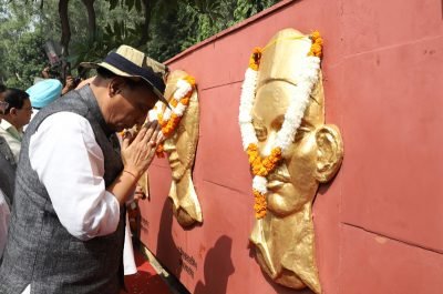 RAJNATH SINGH VISITS SHAHED STHAL AT FEROZEPUR DISTRICT