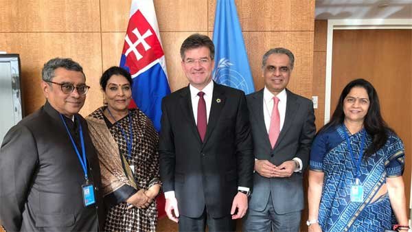 UN General Assembly President Miroslav Lajcak discuss reform of UN with Indian MP’s