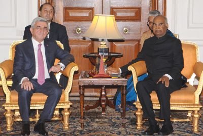 The President of the Republic of Armenia, Mr. Serzh Sargsyan meet President of India
