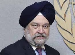 HARDEEP S PURI FIELDED BJP CANDIDATE FOR UP RAJYASABHA BYPOLL