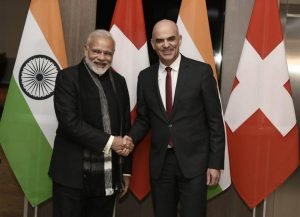 PM MEET PRESIDENT SWISS CONFEDERATION ALAIN BERSET AT DAVOS