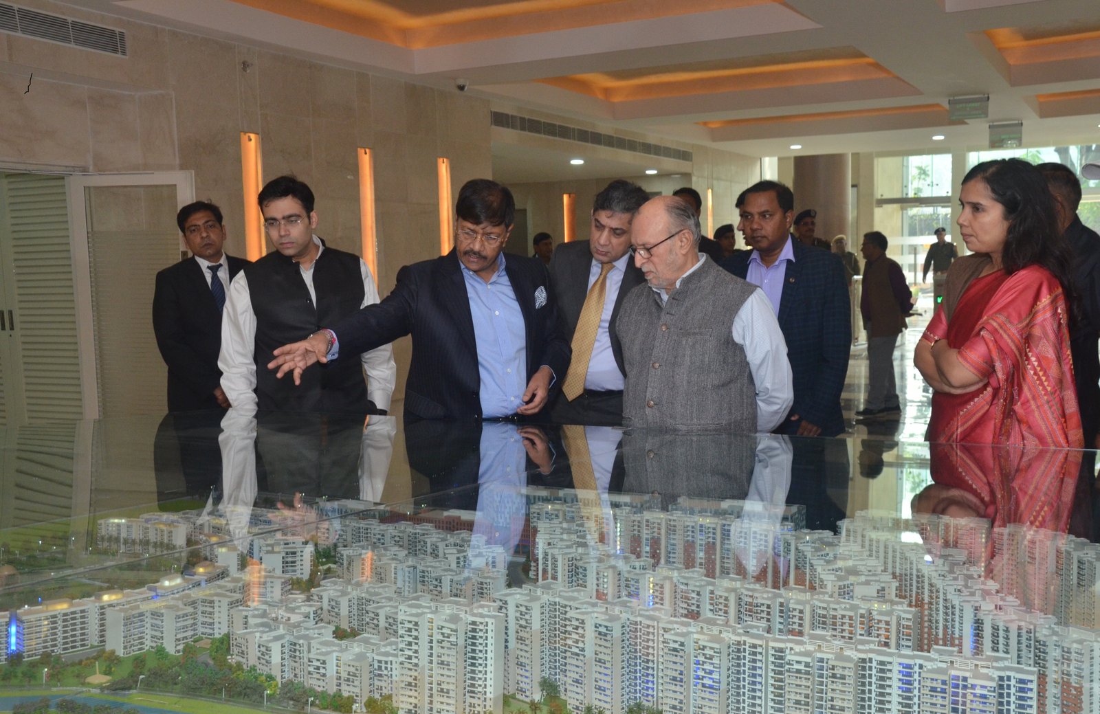 Lt. Governor, Delhi Visits NBCC, EastKidwai Nagar Project.