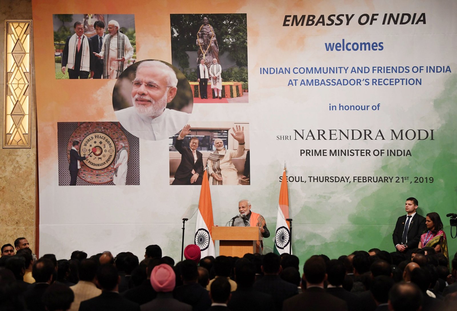 PM addresses Indian Community in Korea