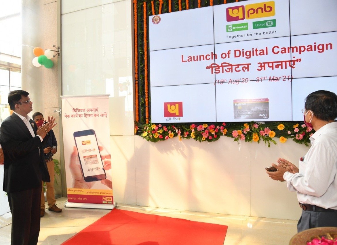 Photo Caption Sh Ch. S. S. Mallikarjuna Rao, Md & Ceo Of Pnb Launching The Campaign Digital Apnaye
