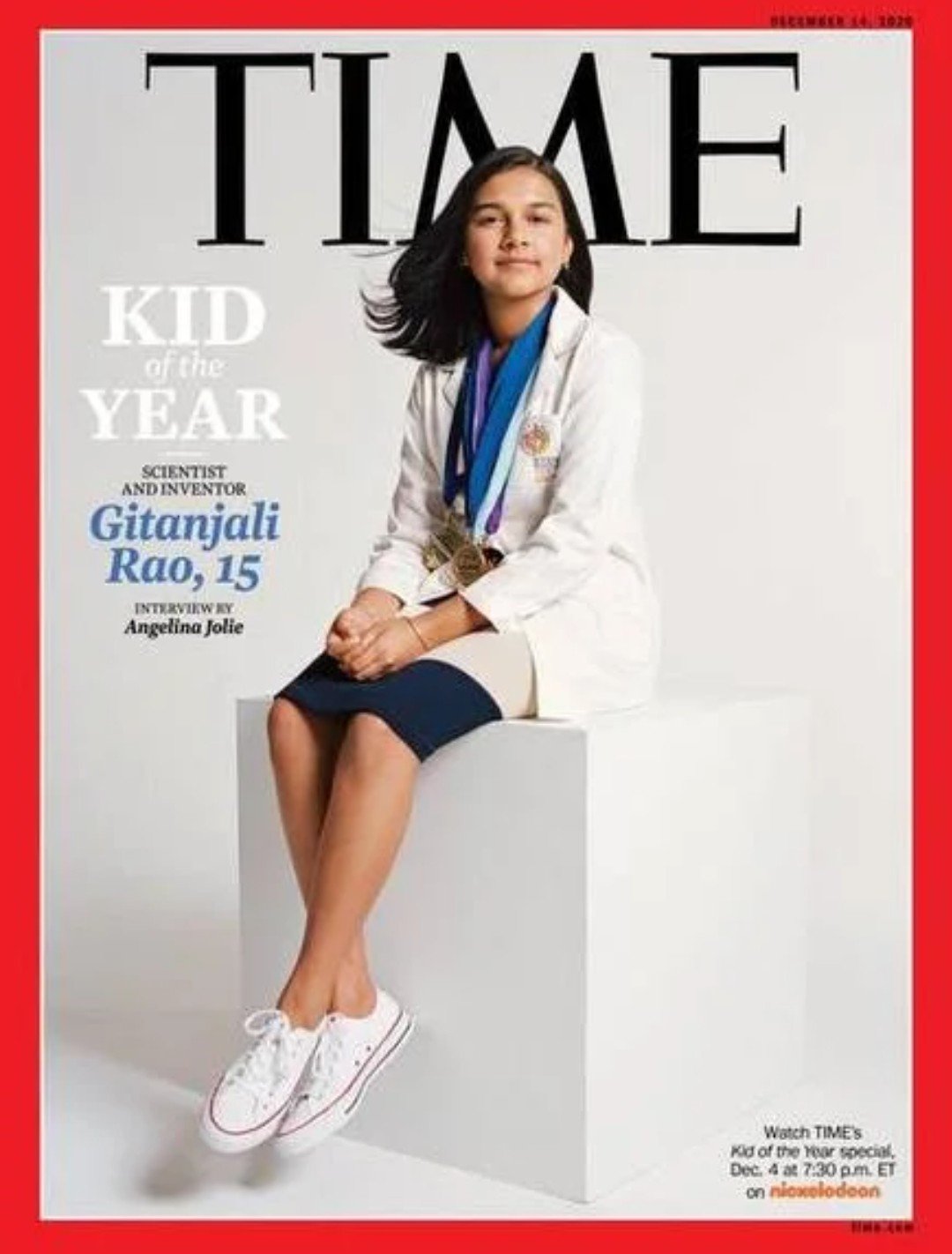 Indian-American Ms. Gitanjali Rao named by TIME magazine as the first-ever ‘Kid of the Year’ for her “astonishing work using technology to tackle issues ranging from contaminated drinking water to opioid addiction and cyberbullying.”