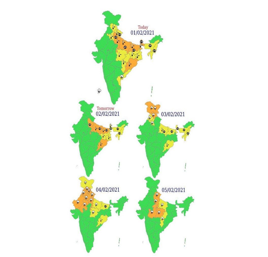 Wet spell over Northwest & adjoining Central India, during 03rd-05th February, 2021