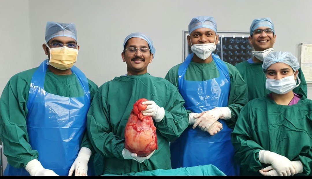 TWO FOOTBALL SIZE TUMOR REMOVED FROM THE STOMACH OF A 12-YEAR-OLD GIRL