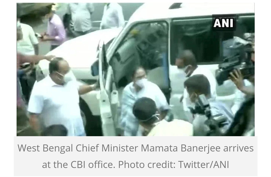 Mamata arrives at CBI office after arrest of Bengal ministers, MLA in Narada case