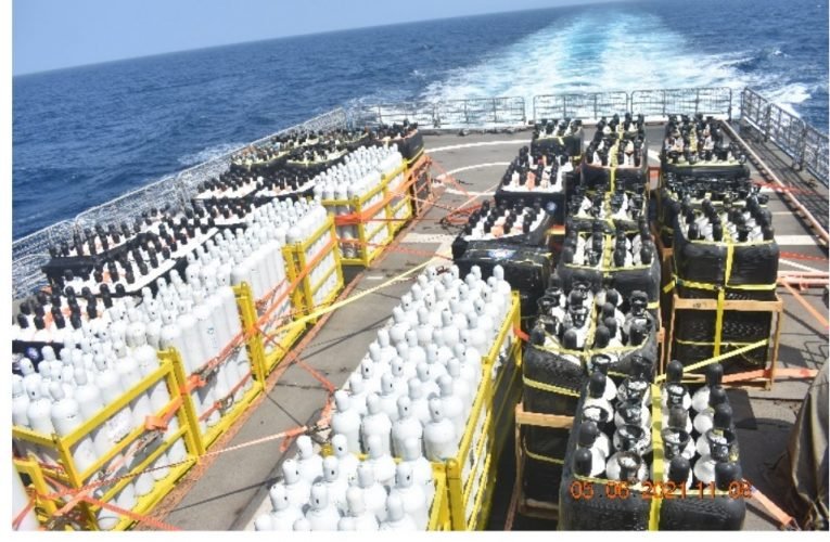 INS TARKASH BRINGS MEDICAL OXYGEN CONSIGNMENT