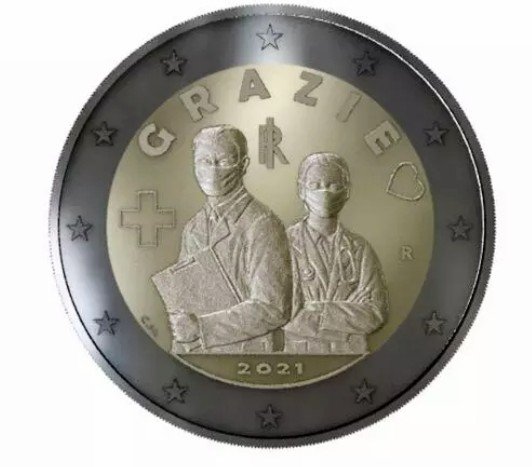 A noble gesture – ITALY dedicates €2 coin to Country’s Doctor’s, nurses and Healthcare workers who served on frontline during covid emergency.