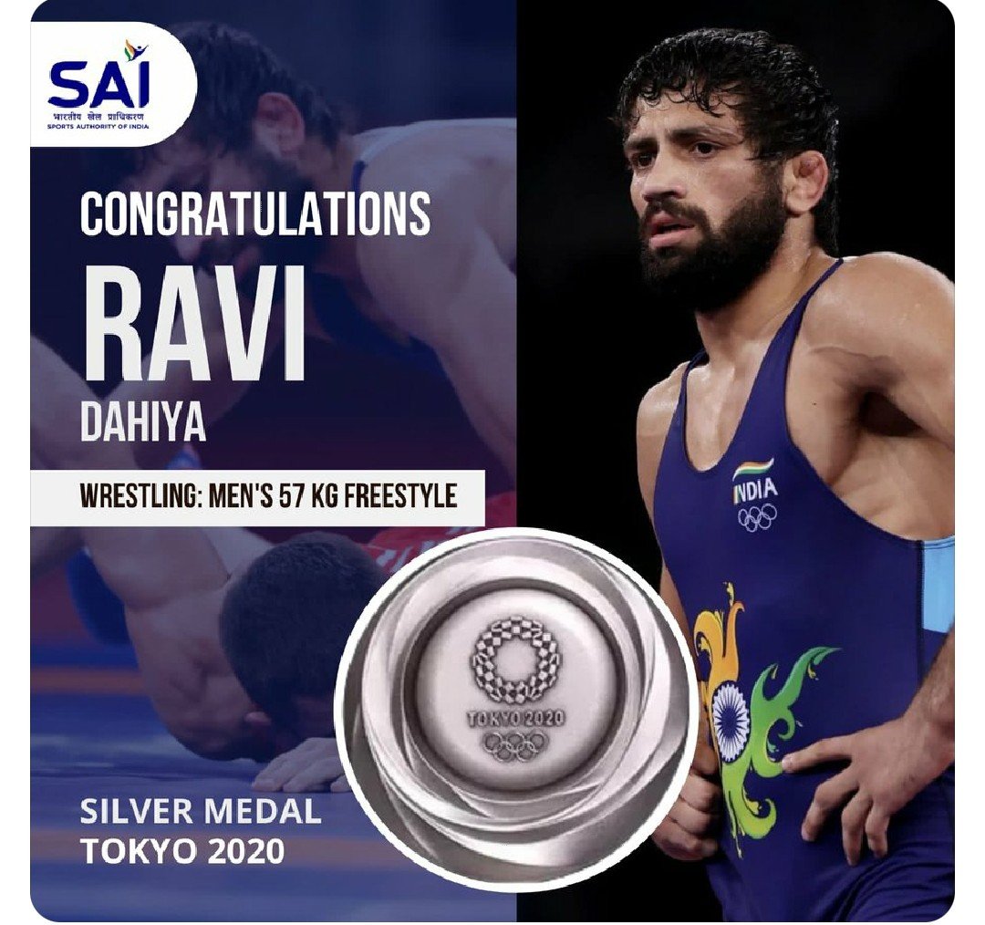 Wrestler Ravi Kumar Dahiya makes India proud, bags a Silver Medal in men’s freestyle 57 kg category in Tokyo Olympics