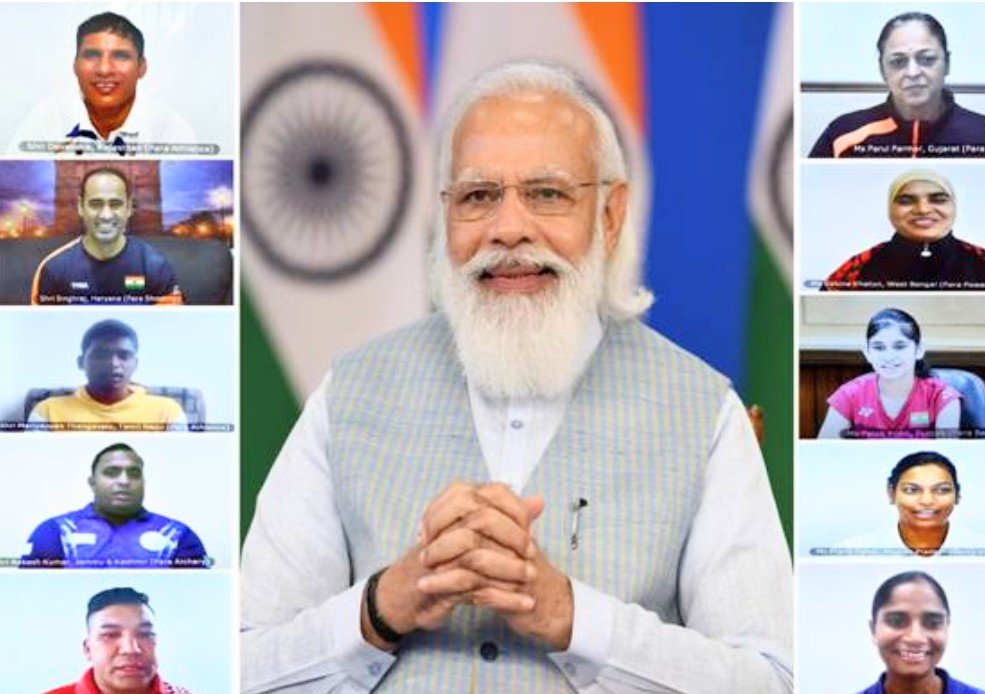 PM Interacts with the Indian para-athlete contingent for Tokyo 2020 Paralympic Games