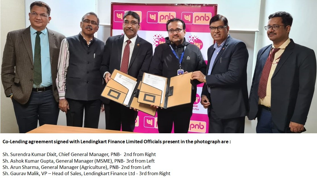 Punjab National Bank enters into Tie up Arrangement with Lendingkart Finance Limited for Co-lending Business