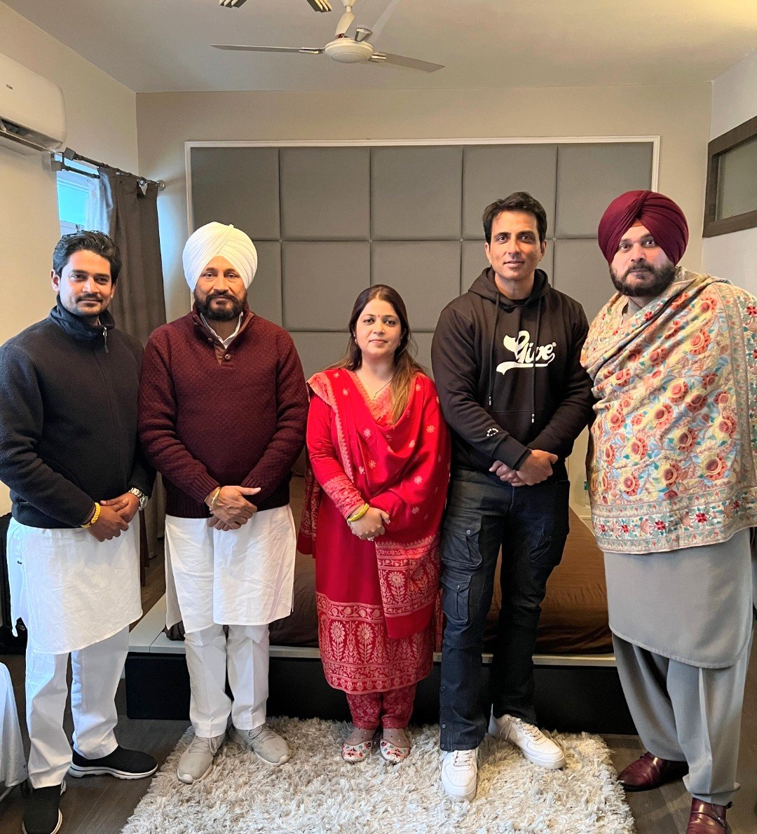 Charanjit S Channi CM Punjab welcomes Malvika Sood into the Congess party fold