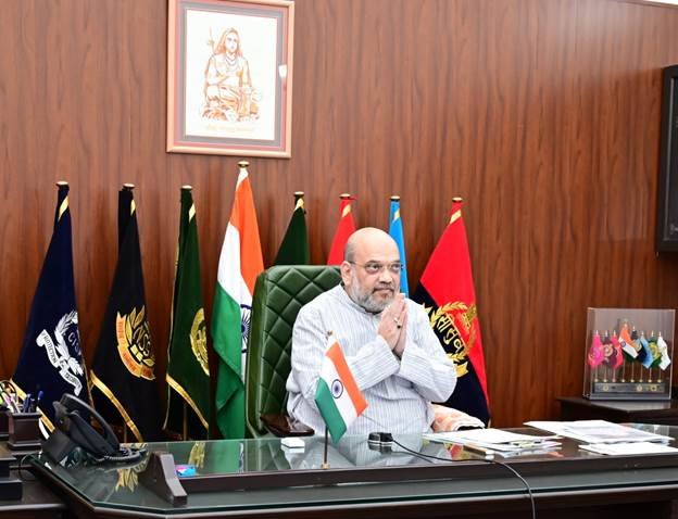 Union Home and Cooperation Minister Amit Shah inaugurates and lays foundation stones for 29 development works worth Rs 2,450 crore in Manipur through video conferencing .