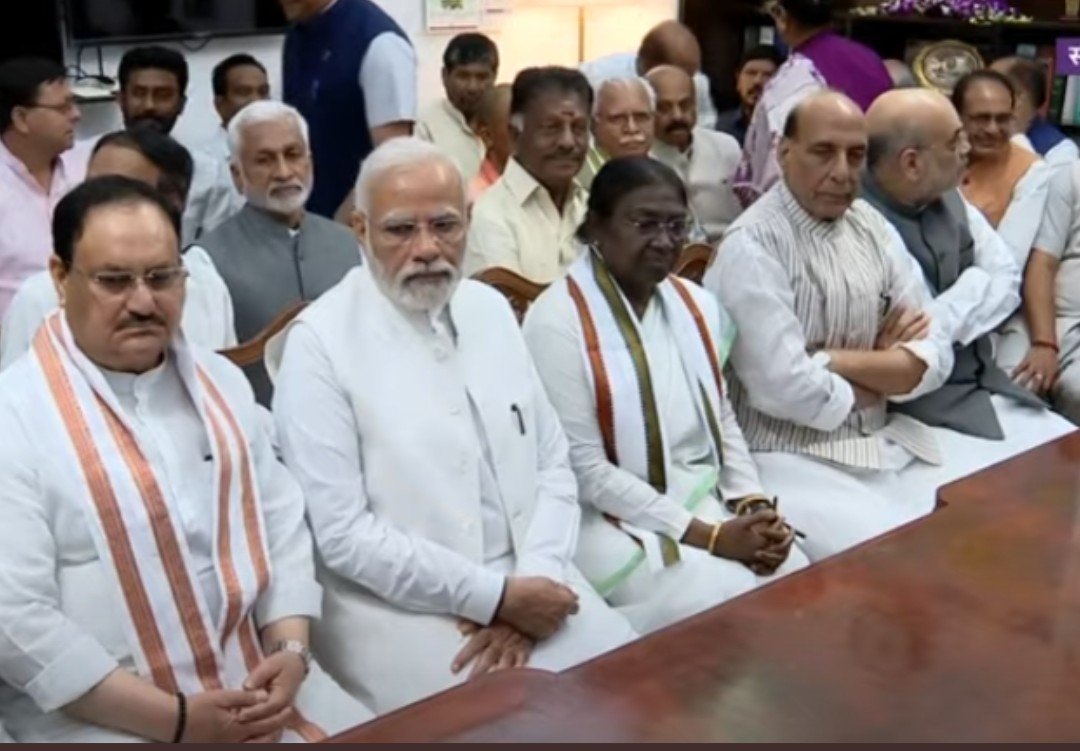 NDA’s Presidential candidate Droupadi Murmu files nomination in the presence of PM &  Union Cabinet Ministers