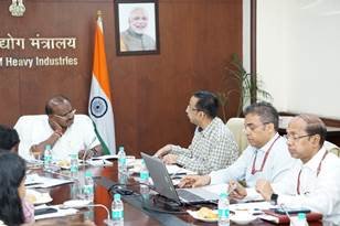Union Minister H.D. Kumaraswamy holds review meeting with officials of Ministry of Heavy Industries