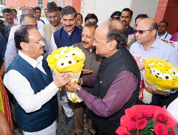 Union Minister of Health & Family Welfare and Chemicals & Fertilizers  Jagat Prakash Nadda, visits the All India Institute of Medical Science (AIIMS) Jammu