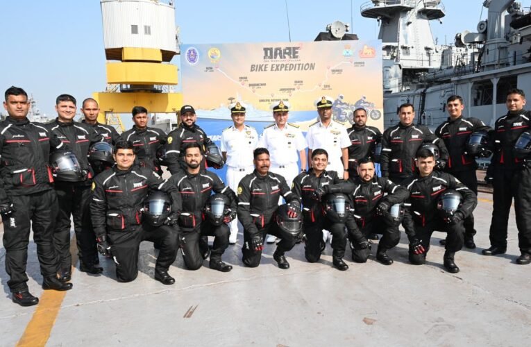 EASTERN NAVAL COMMAND FLAGS OFF ‘DARE SQUARE’ MOTORCYCLE EXPEDITION